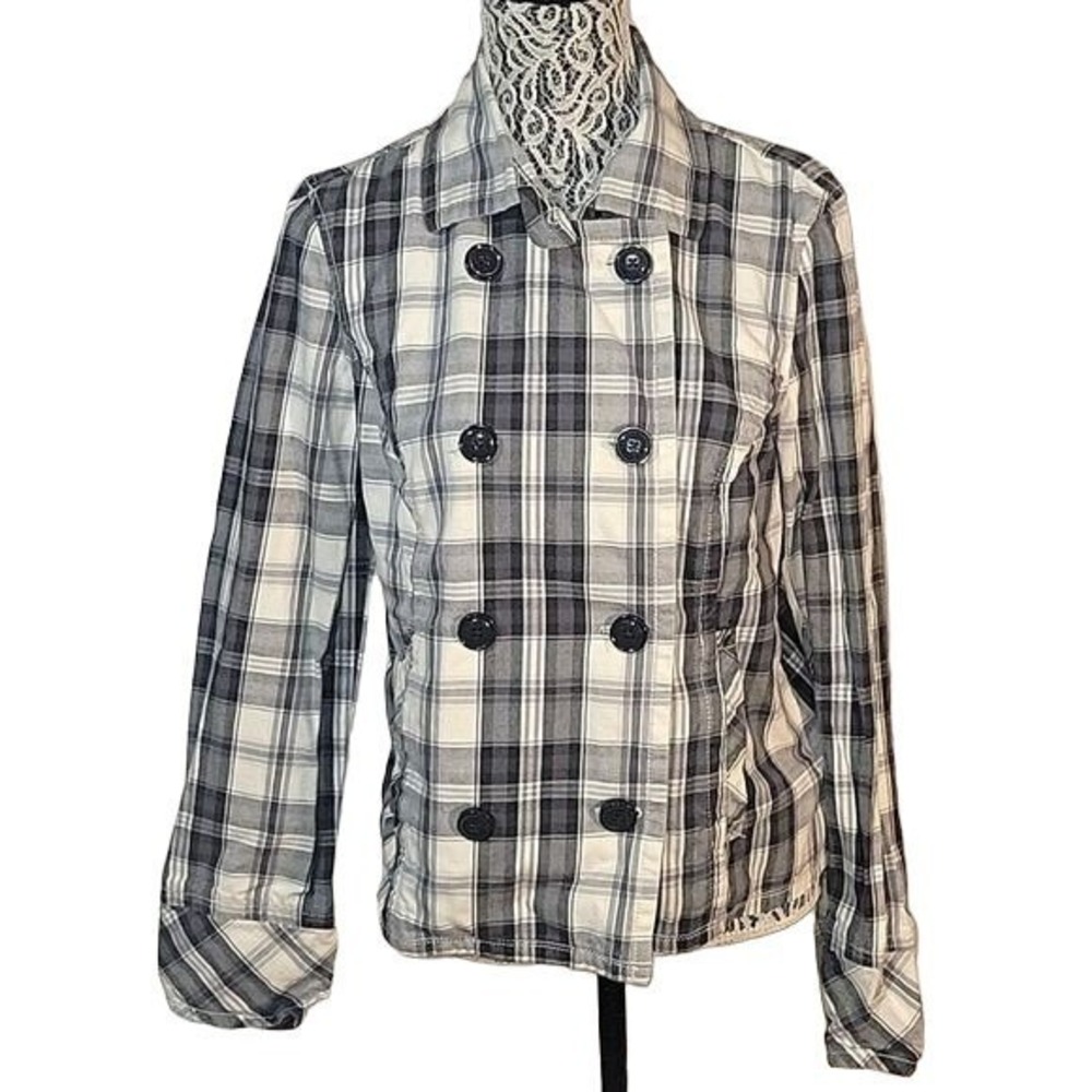 Plaid Double-Breasted Women's Jacket